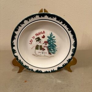 VTG Atico 1998 Let It Snow Appetizer Holiday Plate